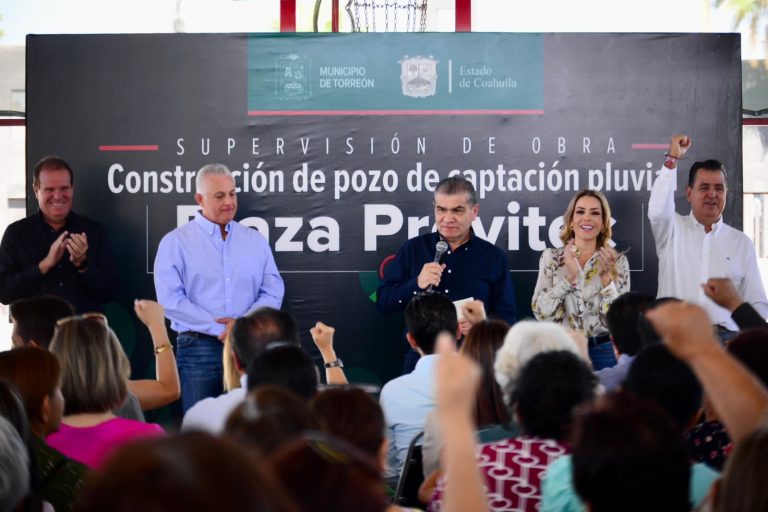 Supervisan Miguel Riquelme y Román Cepeda Skate Park y pozo de absorción, en Torreón