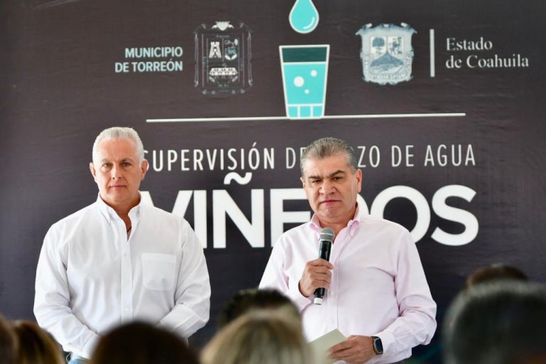 Supervisan Miguel Riquelme y Román Cepeda pozo de agua ‘Viñedos’