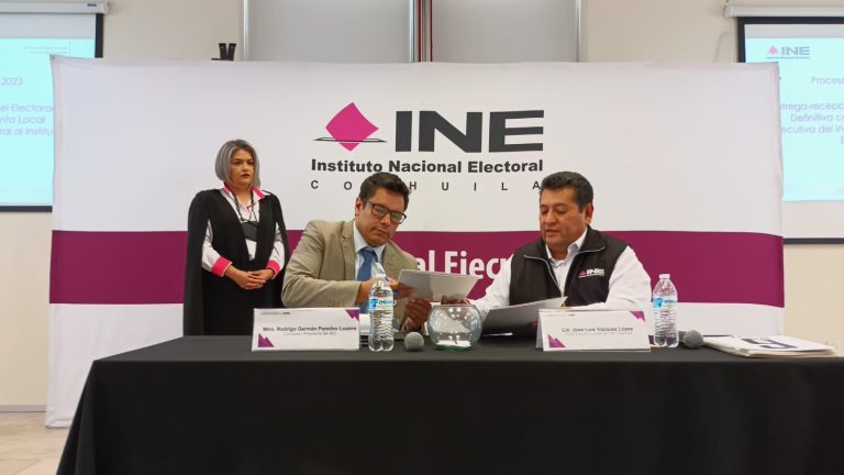 Entrega INE al IEC Lista Nominal de Electores definitiva para elección del 4 de junio en Coahuila