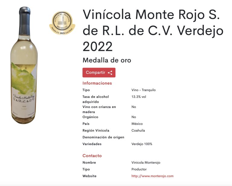 Gana medalla de oro vino producido en Ramos Arizpe    