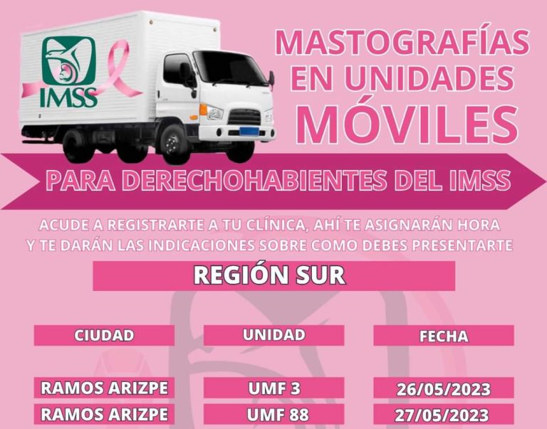 Invita IMSS en Ramos a practicarse la mastografía en unidades médicas 