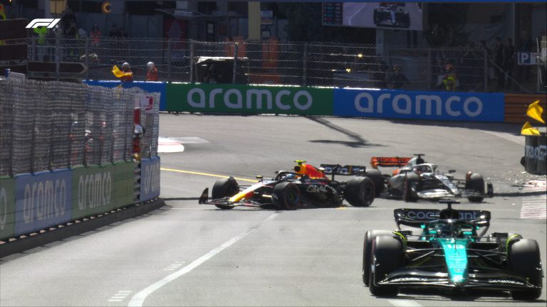 «Checo» Pérez sufre choque en la qualy del Gran Premio de Mónaco