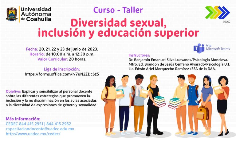 Convoca UA de C a sus docentes a participar en el Curso-Taller “Diversidad sexual, inclusión y educación superior”