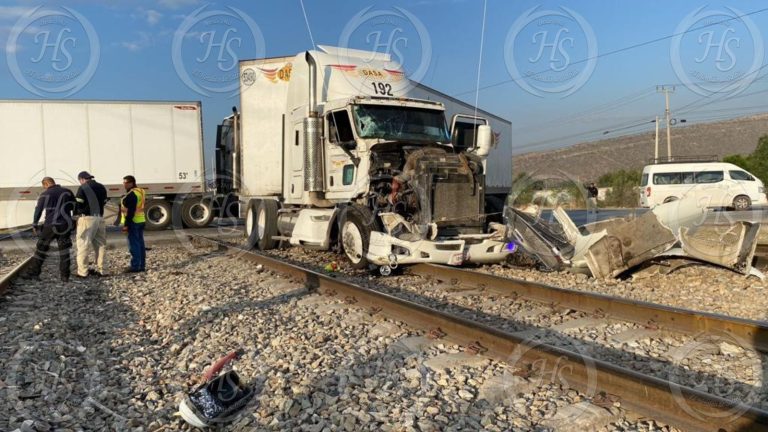 Intenta ganarle el paso al tren en Ramos