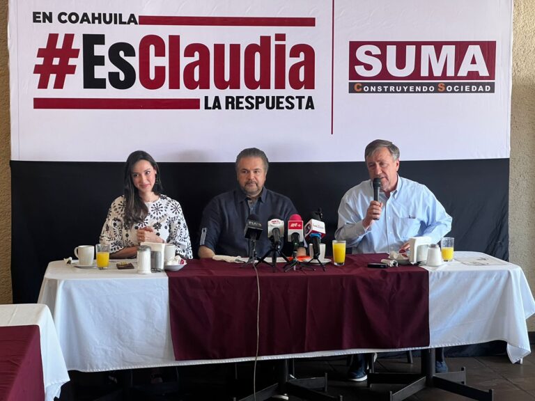 Anuncia SUMA visita de Claudia Sheinbaum a Saltillo