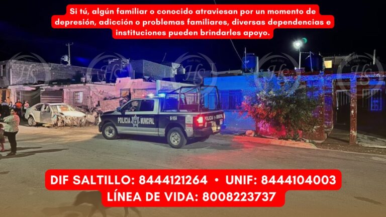 Segundo suicidio en un día en Saltillo: se drogaba por depresión y termina con su vida