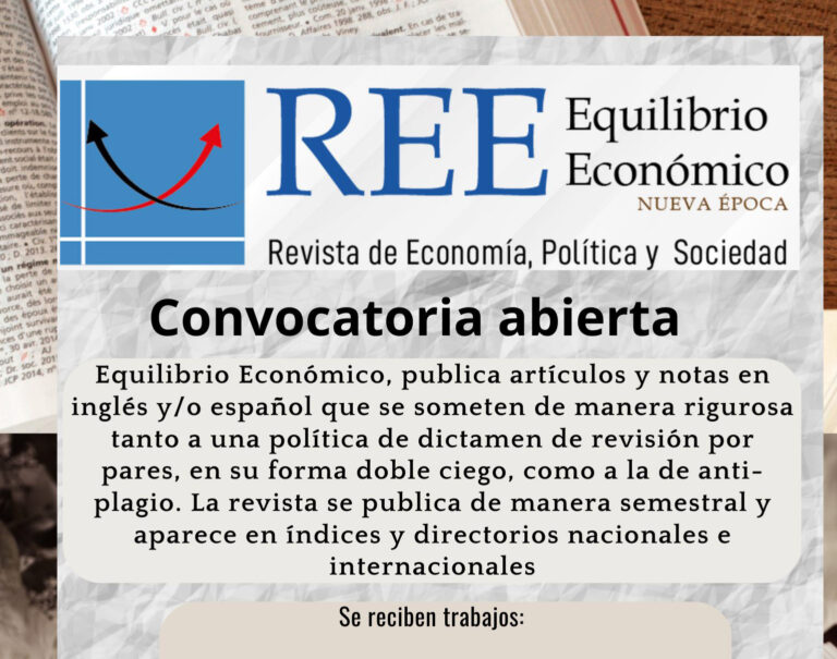 Revista “Equilibrio Económico” de la UA de C invita a colaborar con artículos científicos