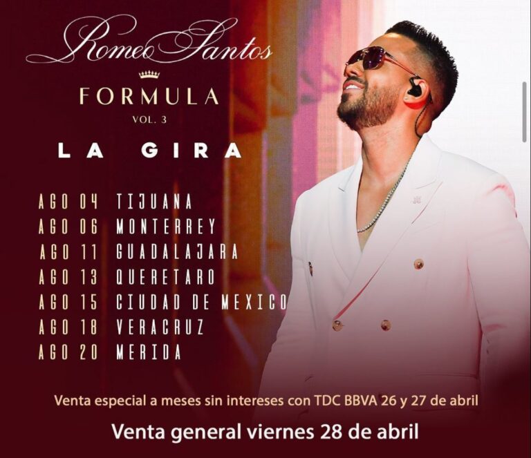 Romeo Santos, “El Rey de la Bachata” llegará a Monterrey para presentar su nueva gira