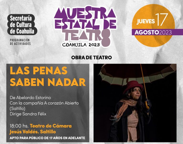 Cultura Coahuila arranca las puestas en escena de la Muestra Estatal de Teatro