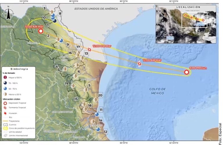 Un ciclón tropical se aproxima a Coahuila, traerá fuertes lluvias al norte del estado