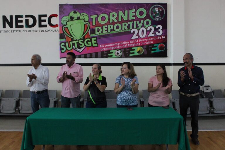 Inauguran trabajadores de Coahuila torneo deportivo SUTSGE 2023