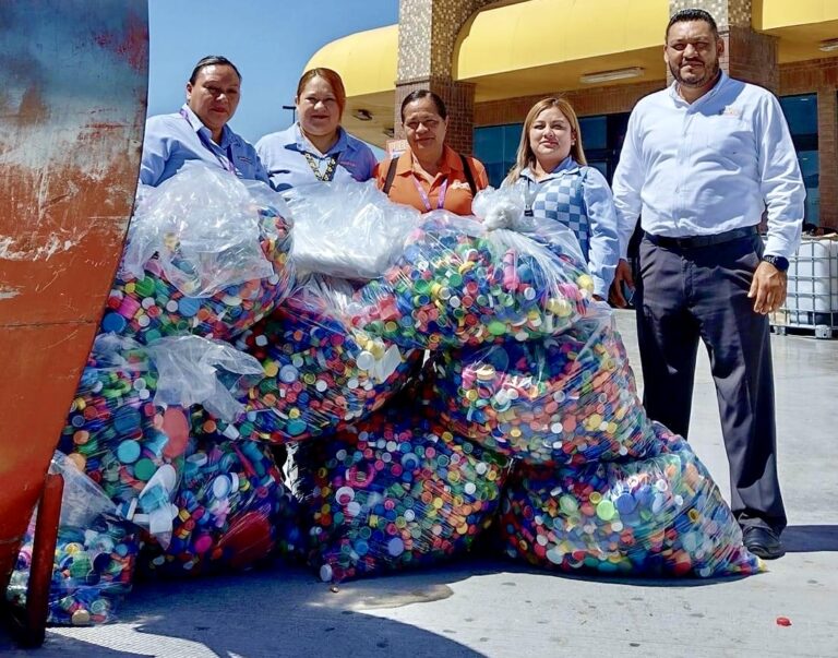 Recolectan más de 200 kg de taparroscas en apoyo al grupo de Guerreras por la Vida en Ramos Arizpe