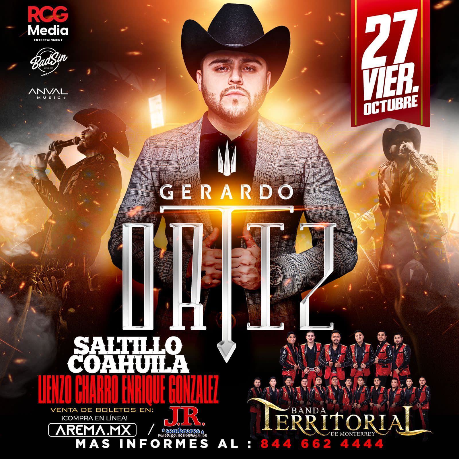 Gerardo Ortiz llegará a Saltillo para presentar su concierto en vivo