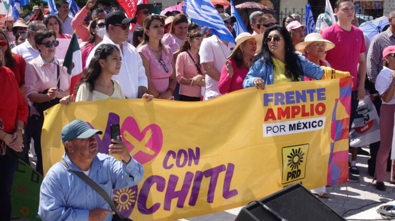 Muestran desde Saltillo apoyo a Xóchitl Gálvez, candidata del Frente Amplio por México a la Presidencia de la República