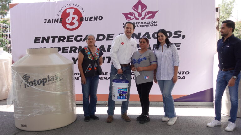 Arranca Jaime Bueno entrega de tinacos, impermeabilizante y pintura a bajo costo en Saltillo 