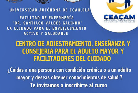 Convoca Facultad de Enfermería de Saltillo al curso de primeros auxilios y cuidados al adulto mayor