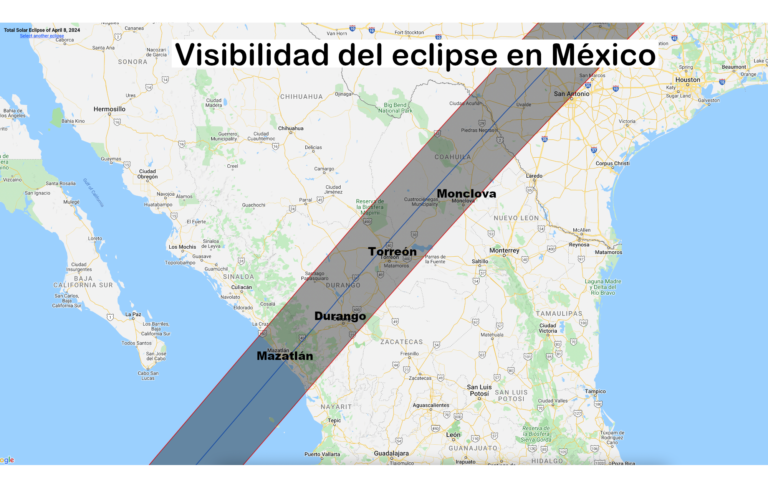 Se verá desde Coahuila histórico eclipse total de sol