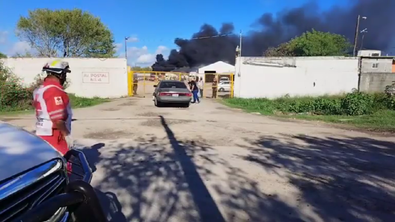 Se incendia base de pipas en Matamoros Tamaulipas