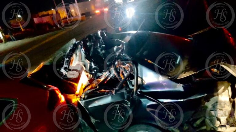 Hombre sin vida tras accidente sobre la carretera libre Saltillo-Monterrey