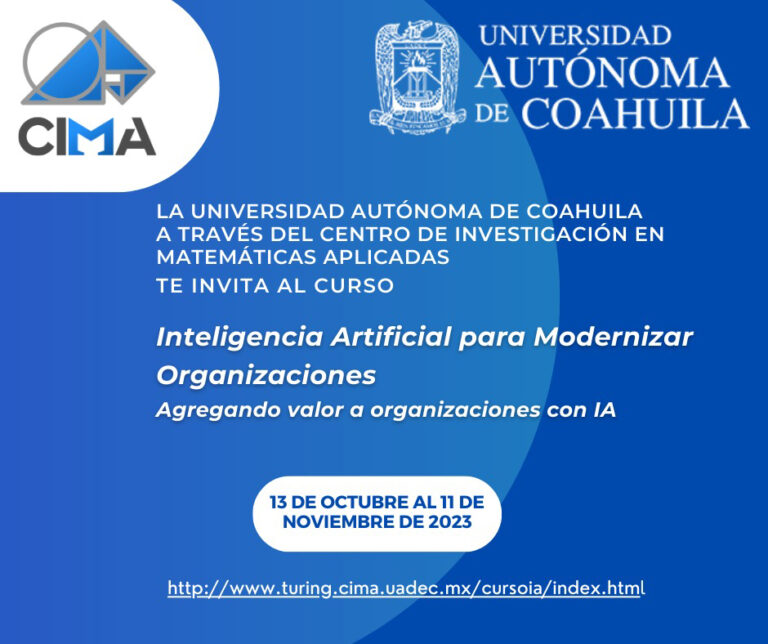 Invita UA de C a capacitarse en «Inteligencia Artificial para Modernizar Organizaciones»