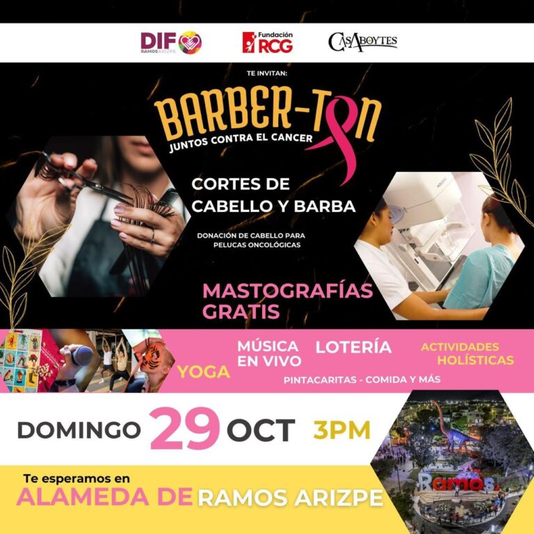 En Ramos Arizpe, invitan al “Barberton” a favor de la lucha contra el cáncer