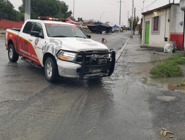 Protección Civil se mantiene atento ante lluvias en Saltillo