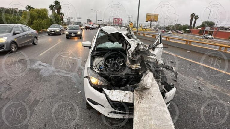 Salva la vida de milagro tras accidente en la Saltillo-Monterrey