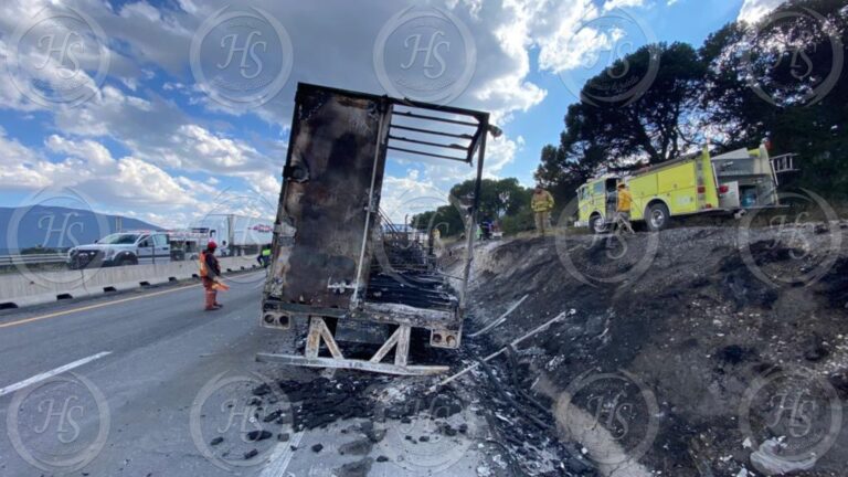 Se le derrite el chocolate… tráiler se incendia en Los Llanos y termina reducido a cenizas