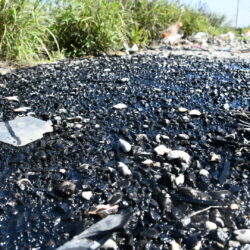 Arrojan aceite de motor en baldíos frente a Parajes de los Pinos; Autoridades en busca de responsables 2