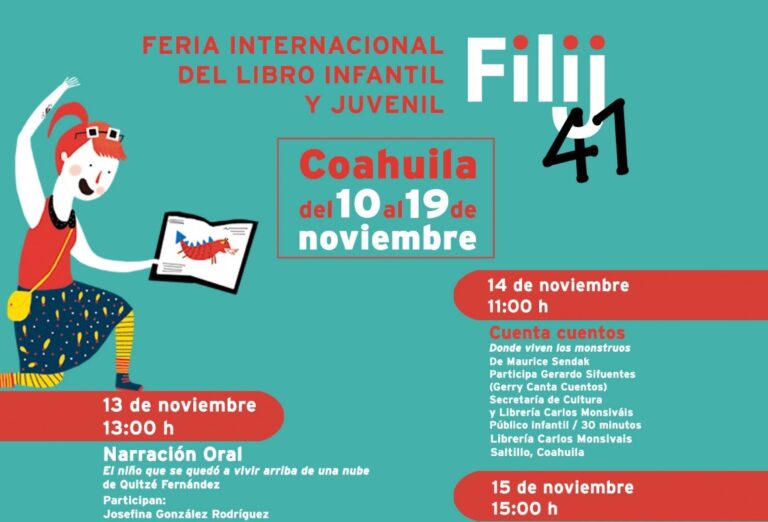 Coahuila contará con actividades de la Feria Internacional del Libro Infantil y Juvenil