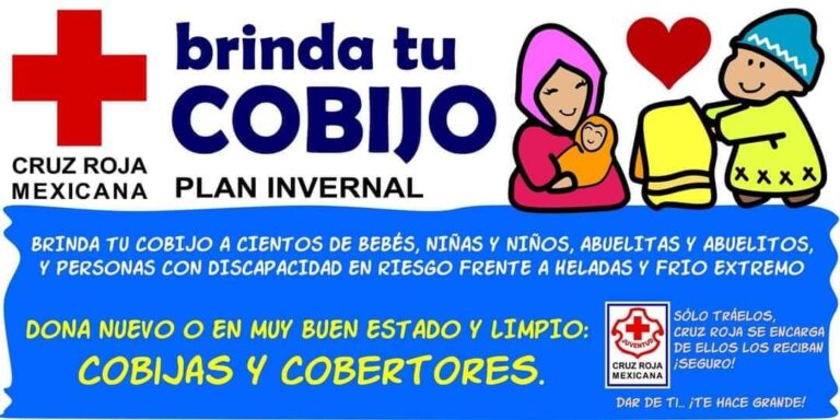 Inicia este 1 de diciembre campaña «Brinda tu Cobijo» de la Cruz Roja