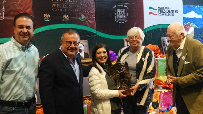 Otorga Patronato del Museo de los Presidentes Coahuilenses reconocimiento a Ana Sofía García Camil