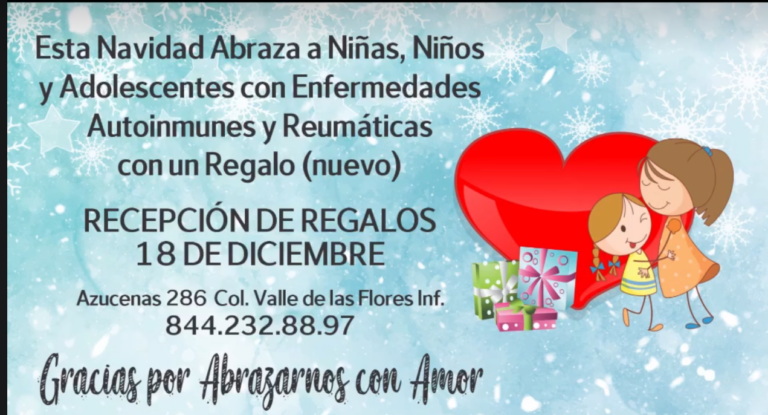 Invita Fundación AMMA a apadrinar con un juguete a niños con lupus en esta Navidad