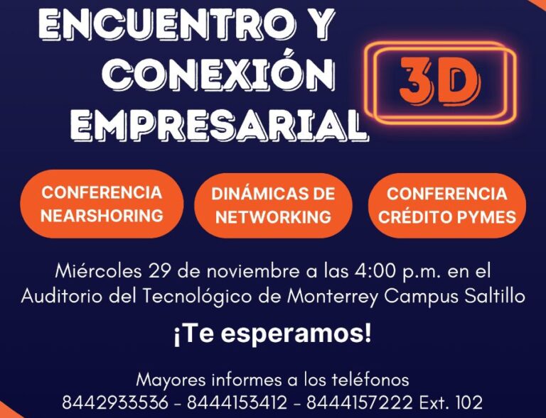 Será este 29 de noviembre la edición 2023 del evento “Encuentro y Conexión Empresarial 3D”