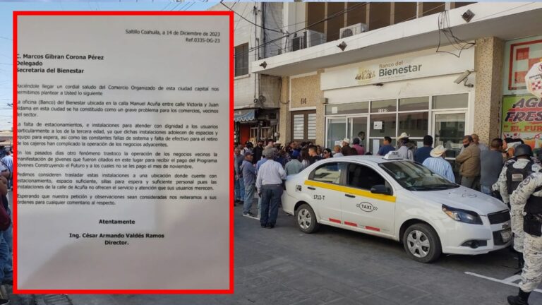 “Truenan” comerciantes de Saltillo contra Banco del Bienestar   