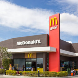 McDonald’s in buriram castle, Thailand.