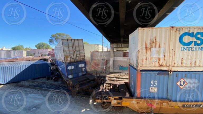 Se descarrilan vagones del tren en Saltillo