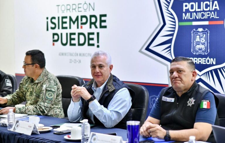 Exhorta alcalde de Torreón a reforzar la coordinación de todas las corporaciones de seguridad durante la recta final del 2023