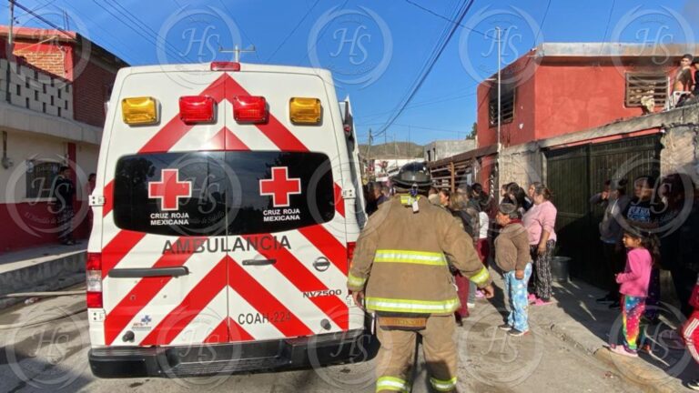 Tres niños resultan heridos en incendio en Saltillo