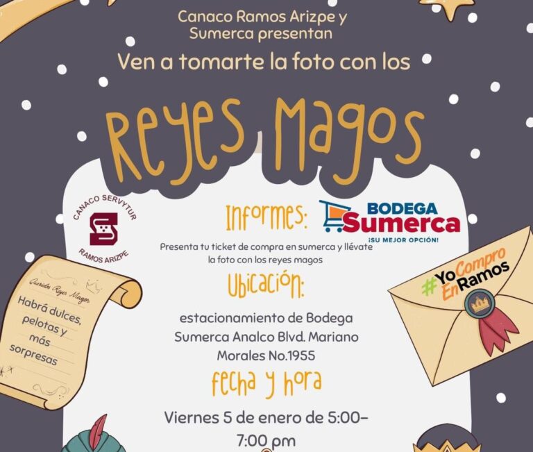 CANACO Ramos Arizpe invita a consumir local y tomarse la fotografía con los Reyes Magos 