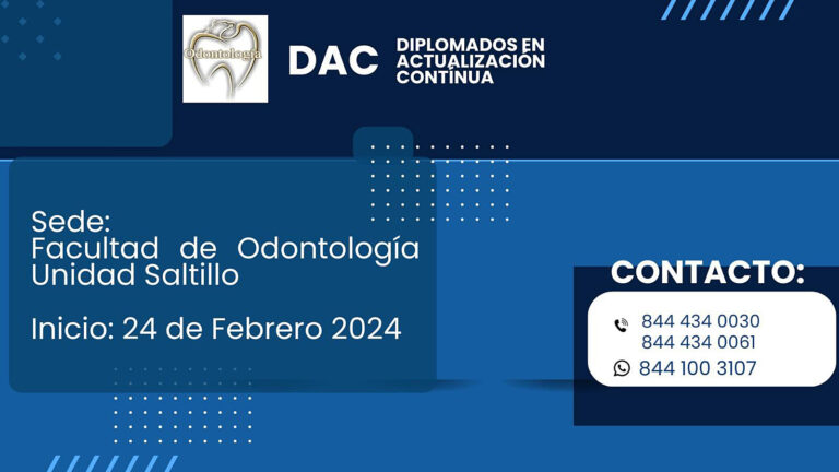 Para la actualización continua profesional, la Facultad de Odontología de la UA de C ofrece diversos Diplomados