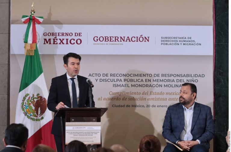 Pide Gobierno Federal perdón por muerte de menor