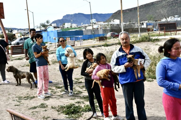 Responden dueños de mascotas a jornada de atención animal en Urbivilla