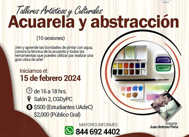 Participa en los talleres artísticos y culturales que oferta la DPC en la Unidad Camporredondo de la UA de C