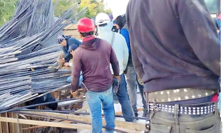 Cae muro del Tren Maya; hay 3 lesionados