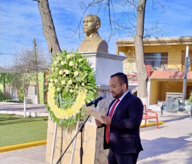 Conmemoran en Ramos Arizpe el 111 aniversario luctuoso de Francisco I. Madero 