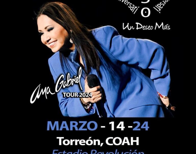 Ana Gabriel festejará 50 años dentro de la industria musical con un concierto épico en Torreón, Coahuila