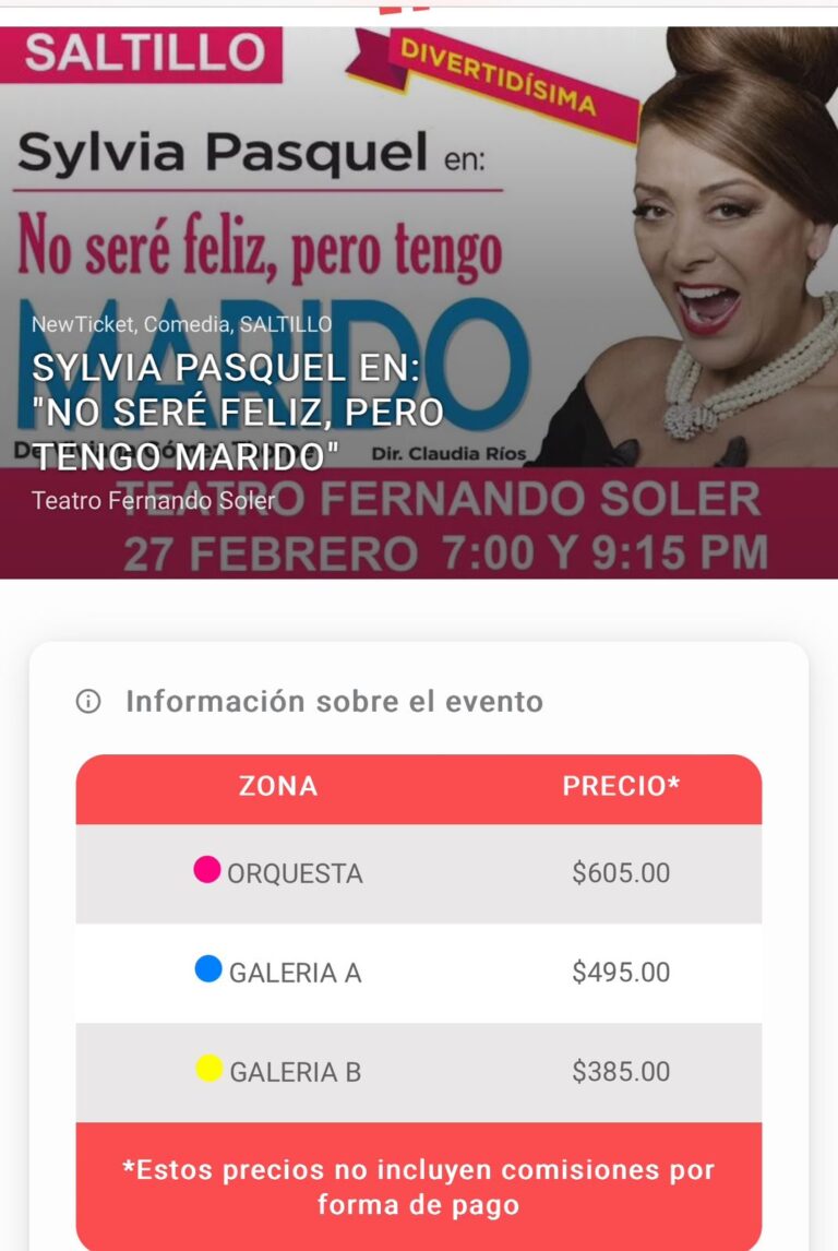 Llega a Saltillo «No seré feliz, pero tengo marido» con Sylvia Pasquel