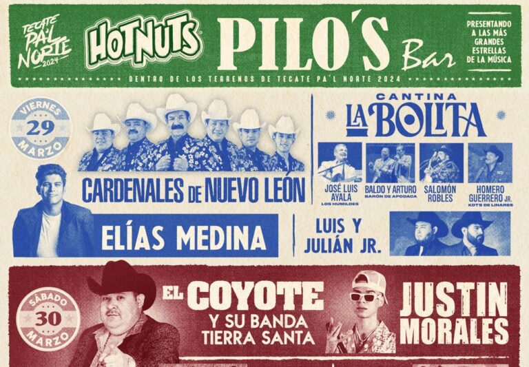 Conoce todos los detalles del Hot Nuts Pilos Bar de Tecate Pa’l Norte 2024 y sus artistas invitados