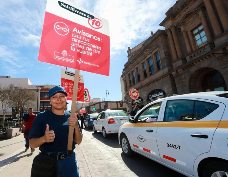 Exhortan a automovilistas a ser “Saltillenses de 10”